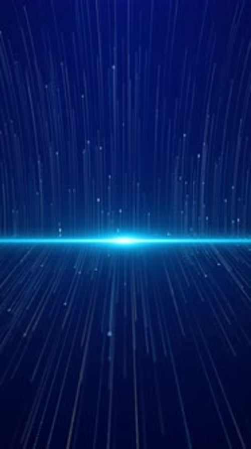 Futuristic Blue Digital Data Stream Background Loop