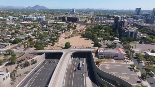 Skyline der Innenstadt von Phoenix City, Stadtbild von Arizona in den USA