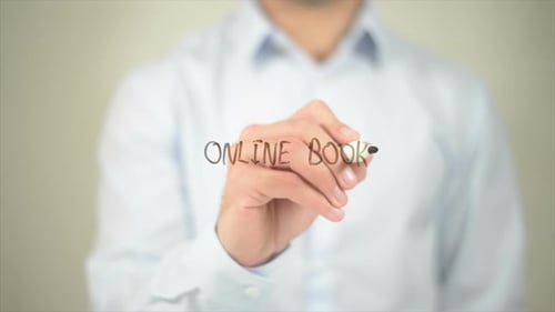 Writing Online Books Concept On Screen