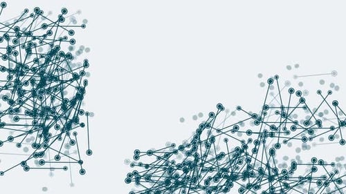 Animación de patrones de fondo de red abstracta futurista: visualización de datos digitales de alta tecnología