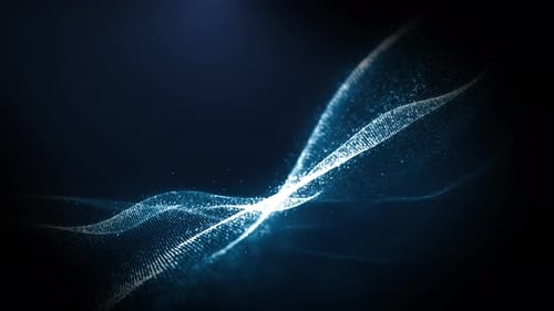 Futuristic Blue Particle Wave Background Animation