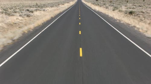 Oregon Circa-2020. Stabilized Driving of Highway Road in Oregon. With