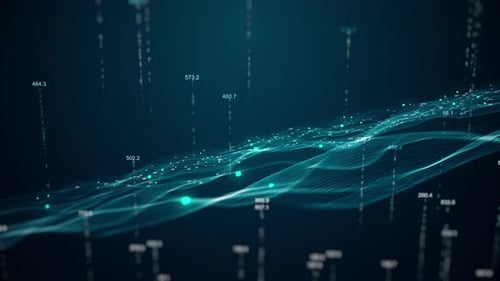 Digital Data Flowing Grid Network Background Loop