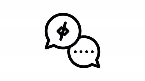 Animated Messaging Icon with Speech Bubbles