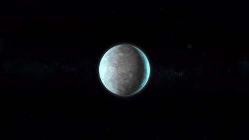 3D Rendered Modern Planet Rotating in Deep Space
