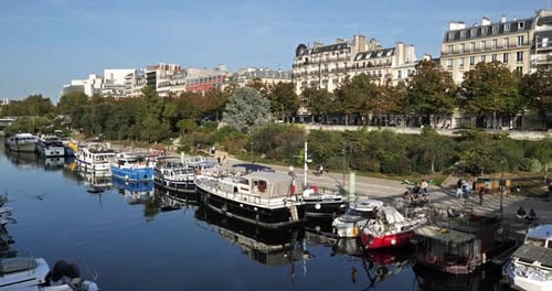 The Bassin de l'Arsenal, Paris, France