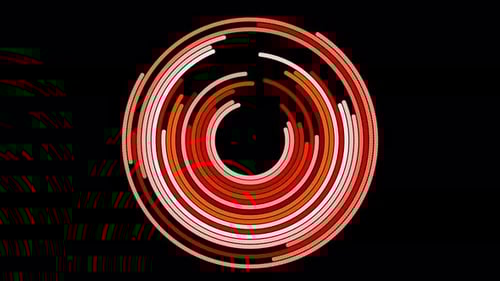 Des cercles palpitants aux couleurs vives créent un graphique animé dynamique