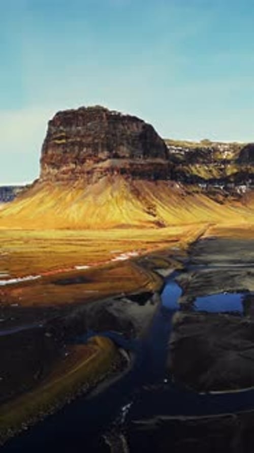Vertical Video Aerial View of Massive Mountain Range