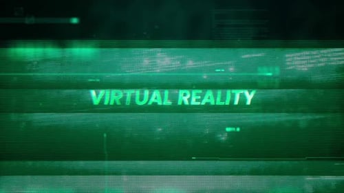 Réalité virtuelle Word On Noise Glitch Error Technology Fond de données futuriste