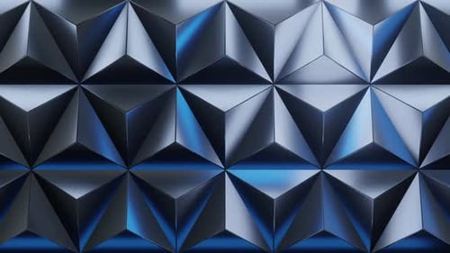 Geometric Blue and Black Pyramid Wall Texture