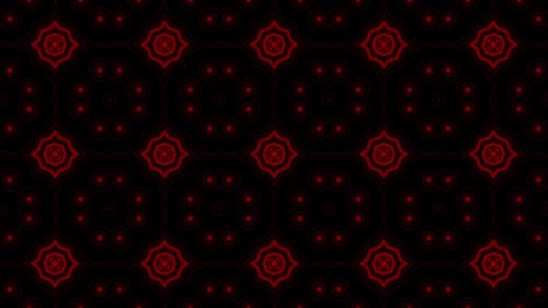 Red Flower Kaleidoscope Background Loop V4