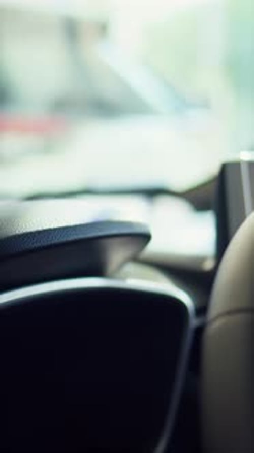 Vertical Video Close Up of Person Closing Car After Using Lock Controls on Panel to Unlock It