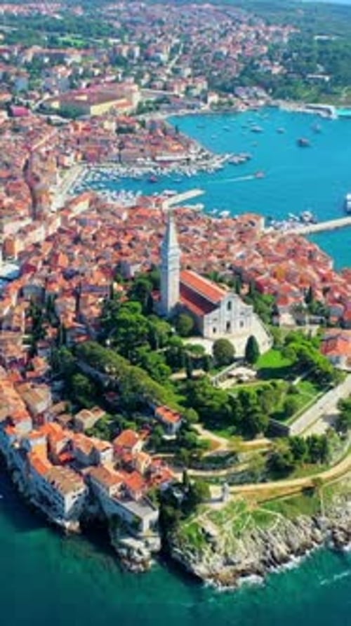 Vertical View Of Croatia Cityscape, Europe
