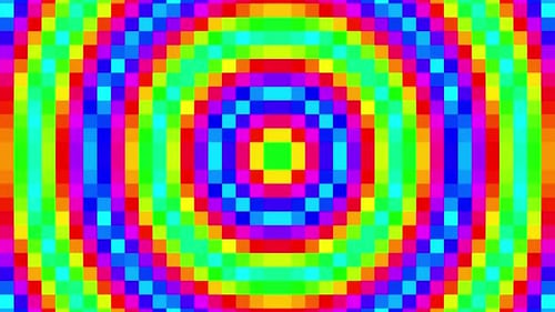 Quadratisches Mosaik, sanfte Unschärfe, kreisförmige Wiederholungsmusteranimation