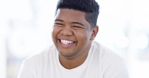 Smiling Young Adult Portrait in Bright Light