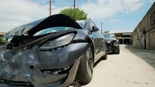 Car Crash Accident Damaged Automobile After Collision