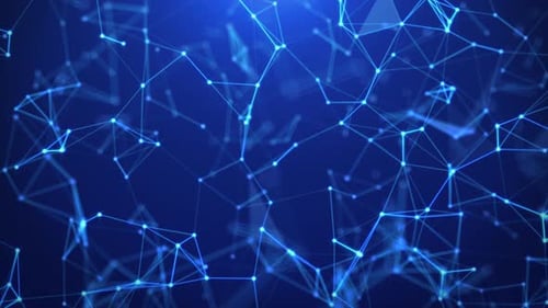 Abstract Blue Digital Network Connections Background