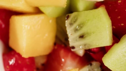 Close Up of Fresh, Healthy Fruit Salad