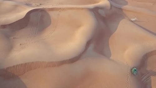 Stunning Aerial View of Endless Sand Dunes in the Desert