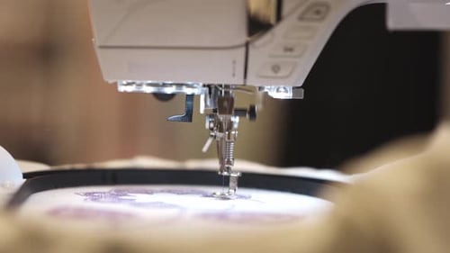 Embroidery on Fabric Using a Machine