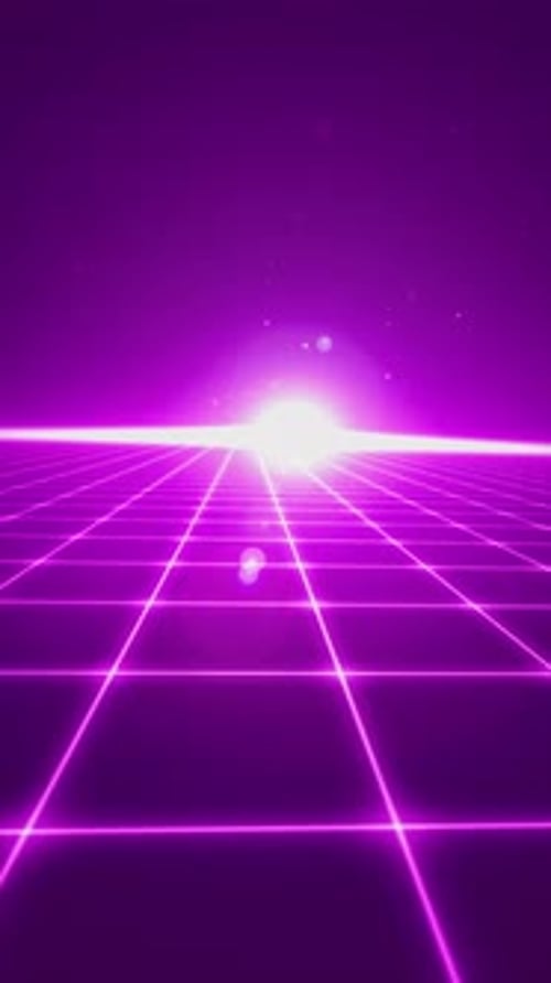 3d Background in Cyberspace The Concept of Retrowave Nostalgia Pink Background and Cellular Floor