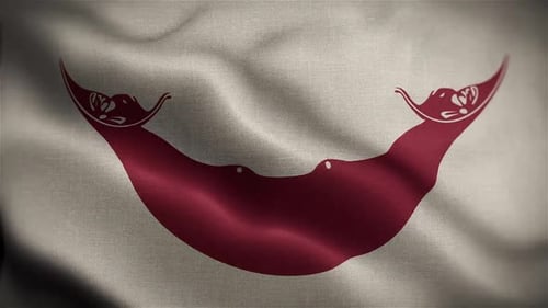 Easter Island Rapa Nui Flag Waving Seamless Loop