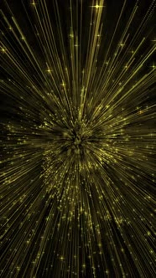 Vertical Golden Starlight Animation Loop