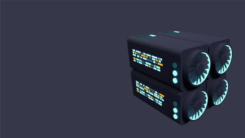 3D-Blockchainanimation. 3D-Kryptowährung. Plattformerstellung digitaler Währungen. Große Daten