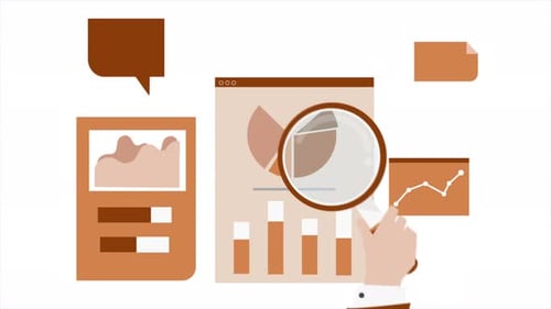 Digital Business Data Analysis and Reporting Animation