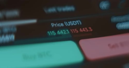 Futuristic Cryptocurrency Exchange Price Data Animation