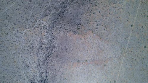 Aerial straight down drone view of Wild Horses Monument at the Columbia River Gorge in Central Washi