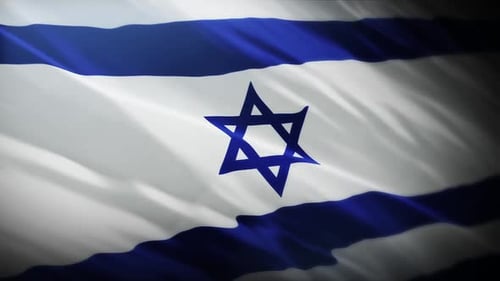 Animated Waving Flag of Israel Background Loop