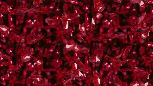 Ruby loop tile background swirling. This wallpaper of rubies is loopable and tileable.