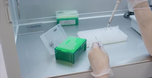 Pipette Used in Clean Sterile Lab Environment
