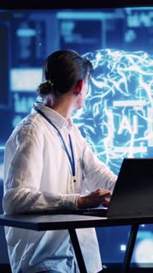 Young Adult Coding with AI Brain Monitor