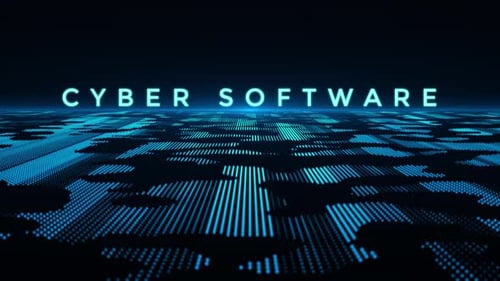 Digitaler Hintergrund und Textanimation - Cyber Software