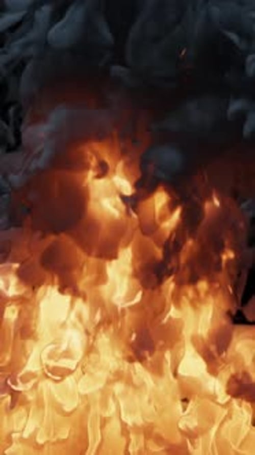 Dynamic Vertical Fire and Smoke Animation