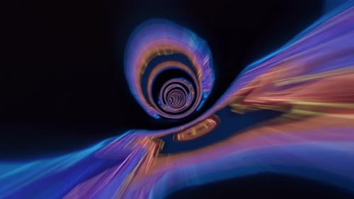 Projection VJ de rendu 3D, hyperboucle spatiale, boucle sans fin, concept futuriste
