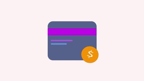 Abbildung einer Kreditkarte mit einer Dollarmünze, die bargeldlose Transaktionen und digitales Bezahlen symbolisiert