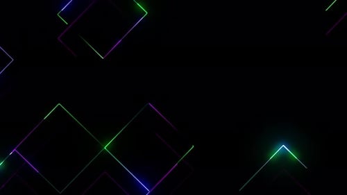 Futuristic Neon Geometric Line Background Loop