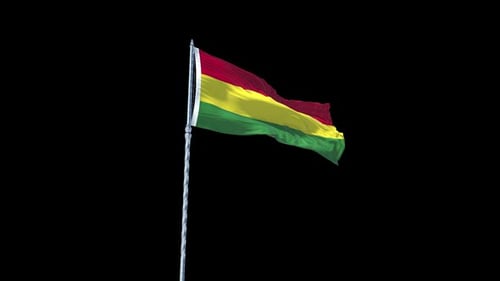 Bolivia National Flag Waving Animation