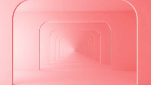Minimalist Pink Arch Interior Design