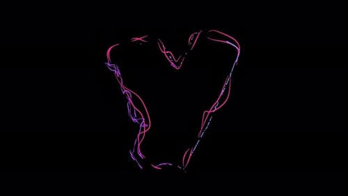 Letter Y made of multicolor neon curves and lightnings on alpha. Loop 4k clip.