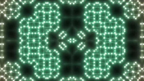 Dynamische geometrische Formen, die in abstrakter Bewegung vor lebendiger Energie strahlen