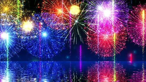 Fundo colorido de fogos de artifício festivos
