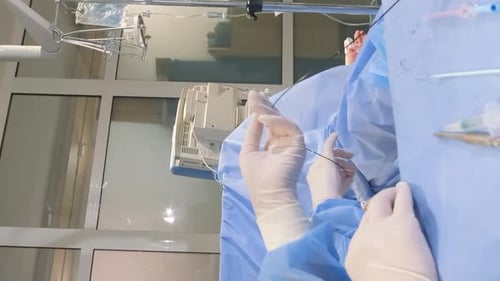 The Work of a Surgeon with Modern Medical Devices Stomach Surgery and Removal of Appendicitis