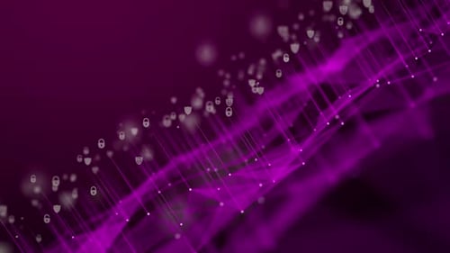 Cyber Security of Digital Data Network Protection. High-speed Abstract Cloud technology background