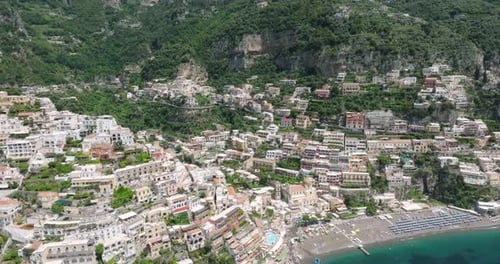 Aerial view of Positano, Amalfi Coast, Italy