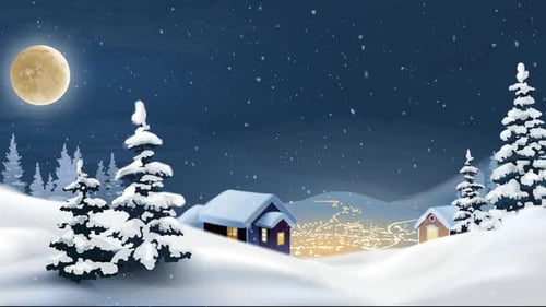 Winter Night Background Loop 1