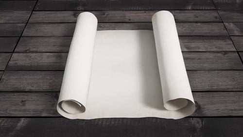 Anciente Scroll S'ouvre sur fond en bois